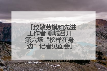 致敬劳模和先进工作者 聊城召开第六场“榜样在身边”记者见面会