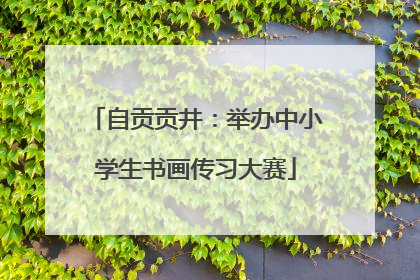 自贡贡井：举办中小学生书画传习大赛