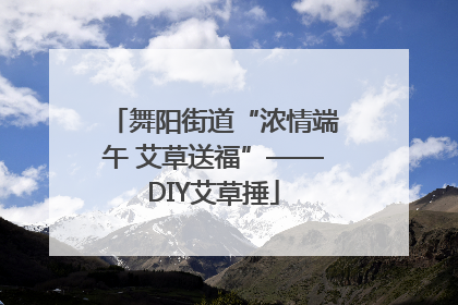 舞阳街道“浓情端午 艾草送福”——DIY艾草捶