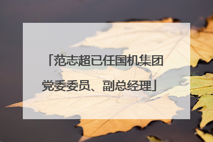 范志超已任国机集团党委委员、副总经理