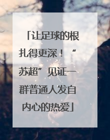 让足球的根扎得更深！“苏超”见证一群普通人发自内心的热爱