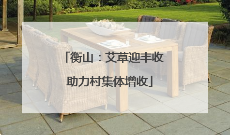 衡山：艾草迎丰收 助力村集体增收