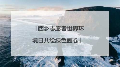 西乡志愿者世界环境日共绘绿色画卷