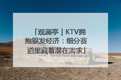 观澜亭｜KTV拥抱银发经济：细分赛道里藏着潜在需求