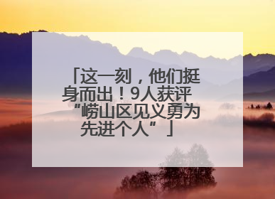 这一刻，他们挺身而出！9人获评“崂山区见义勇为先进个人”