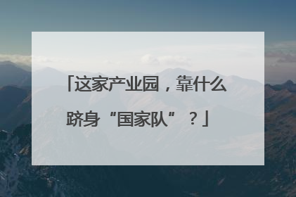 这家产业园，靠什么跻身“国家队”？