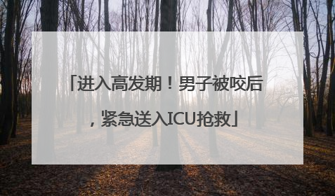 进入高发期！男子被咬后，紧急送入ICU抢救