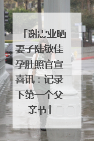 谢震业晒妻子陆敏佳孕肚照官宣喜讯：记录下第一个父亲节