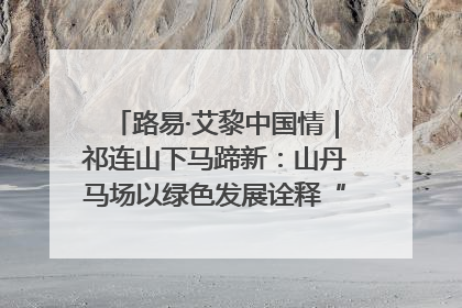 路易·艾黎中国情｜祁连山下马蹄新：山丹马场以绿色发展诠释“两山”理论实践