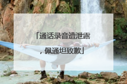 通话录音遭泄露，佩通坦致歉