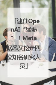 逮住OpenAI“猛薅”！Meta据悉又挖走四位知名研究人员