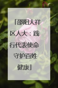 邵阳大祥区人大：践行代表使命 守护百姓健康
