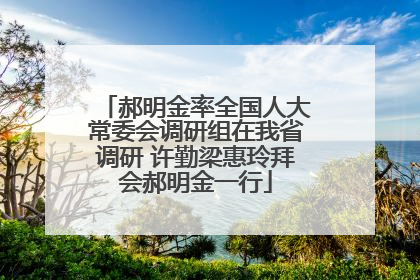 郝明金率全国人大常委会调研组在我省调研 许勤梁惠玲拜会郝明金一行