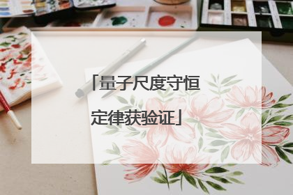 量子尺度守恒定律获验证