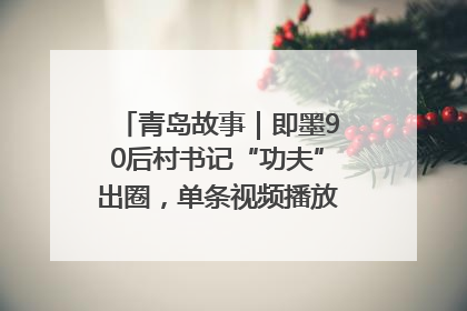 青岛故事｜即墨90后村书记“功夫”出圈，单条视频播放量过600万