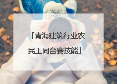 青海建筑行业农民工同台赛技能