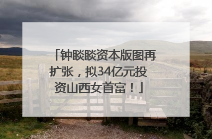 钟睒睒资本版图再扩张，拟34亿元投资山西女首富！