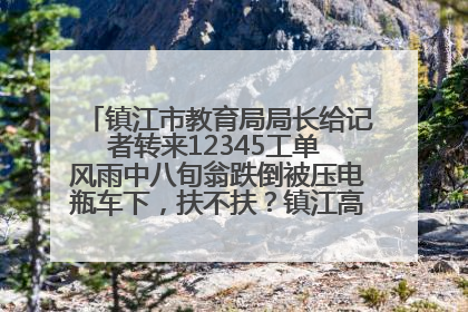 镇江市教育局局长给记者转来12345工单 风雨中八旬翁跌倒被压电瓶车下，扶不扶？镇江高职学子选择令人钦佩