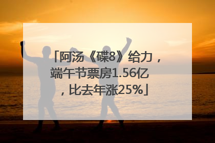阿汤《碟8》给力，端午节票房1.56亿，比去年涨25%