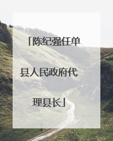 陈纪强任单县人民政府代理县长