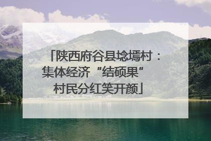陕西府谷县埝墕村：集体经济“结硕果” 村民分红笑开颜