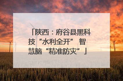 陕西：府谷县黑科技“水利全开” 智慧脑“精准防灾”