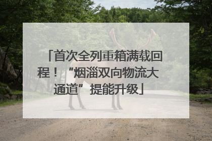 首次全列重箱满载回程！“烟淄双向物流大通道”提能升级