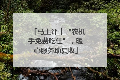 马上评丨“农机手免费吃住”，暖心服务助夏收