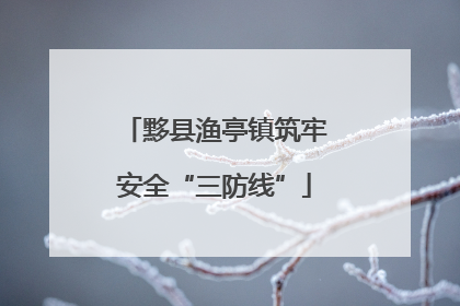黟县渔亭镇筑牢安全“三防线”