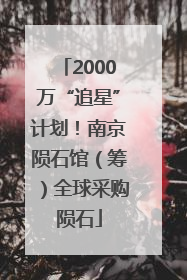 2000万“追星”计划！南京陨石馆（筹）全球采购陨石