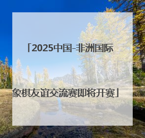 2025中国-非洲国际象棋友谊交流赛即将开赛