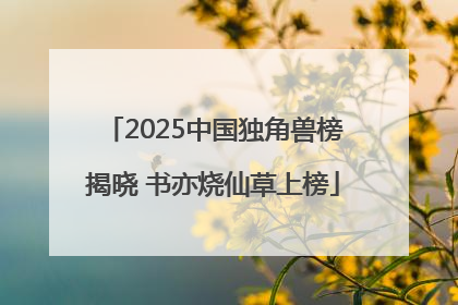 2025中国独角兽榜揭晓 书亦烧仙草上榜
