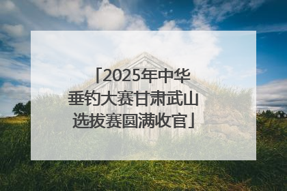 2025年中华垂钓大赛甘肃武山选拔赛圆满收官