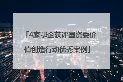 4家鄂企获评国资委价值创造行动优秀案例