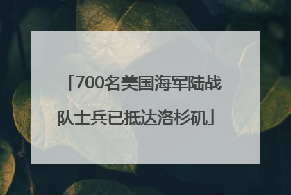 700名美国海军陆战队士兵已抵达洛杉矶