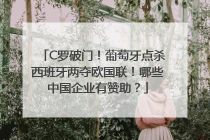C罗破门！葡萄牙点杀西班牙两夺欧国联！哪些中国企业有赞助？