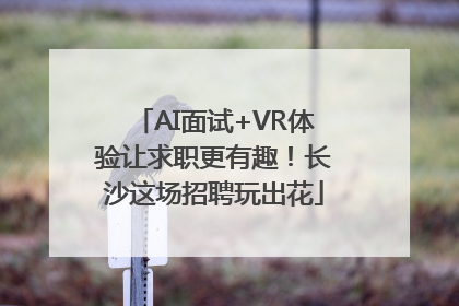 AI面试+VR体验让求职更有趣！长沙这场招聘玩出花
