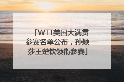 WTT美国大满贯参赛名单公布，孙颖莎王楚钦领衔参赛