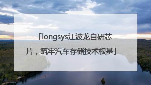 longsys江波龙自研芯片，筑牢汽车存储技术根基